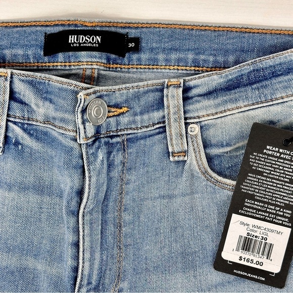 Hudson Nico Super Skinny Light Wash Jeans Size 30 - Picture 3 of 8